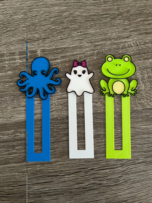 Animal Bookmarks | Octopus, Ghost, Frog
