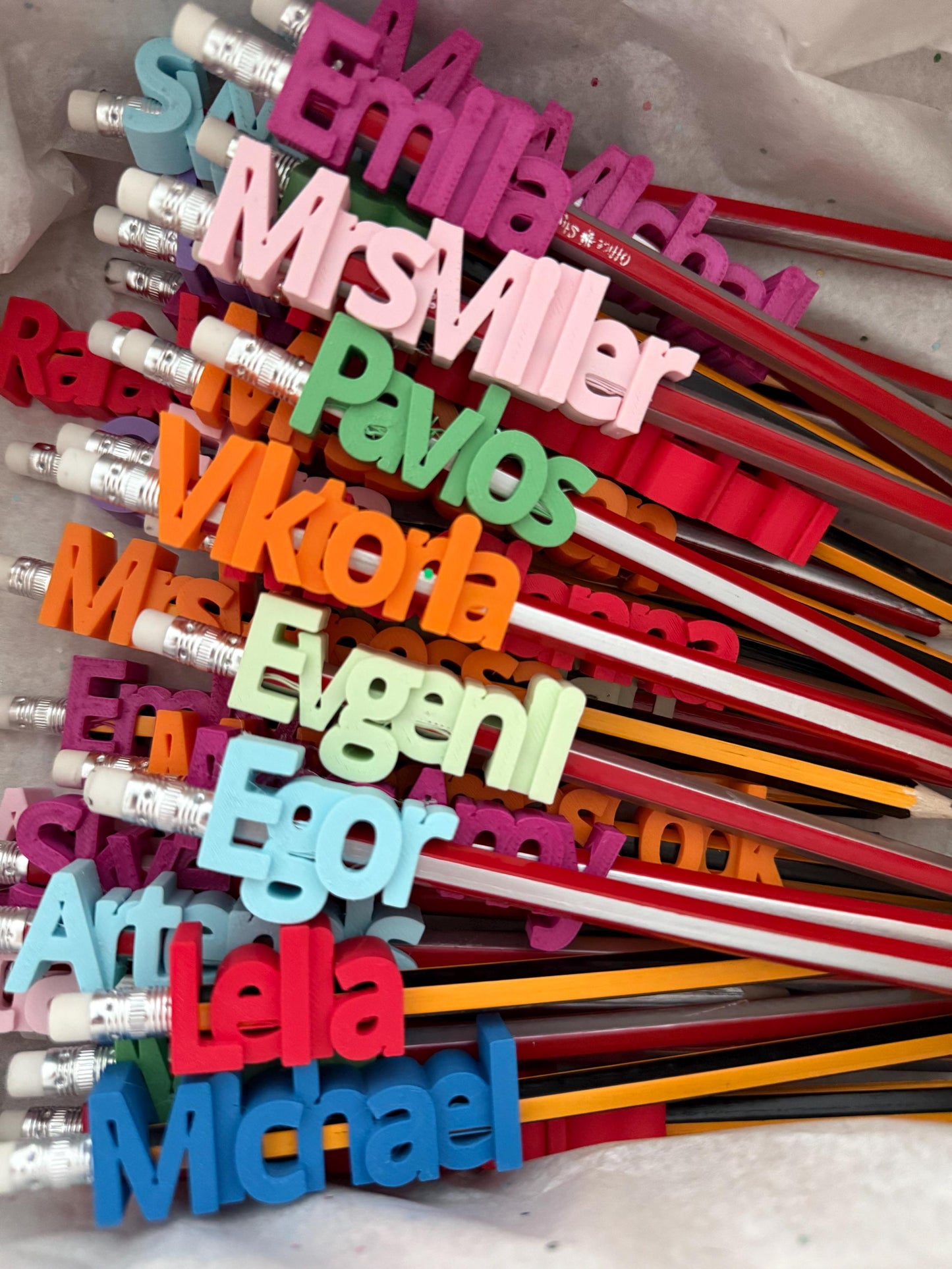 Pencil Name Tags: