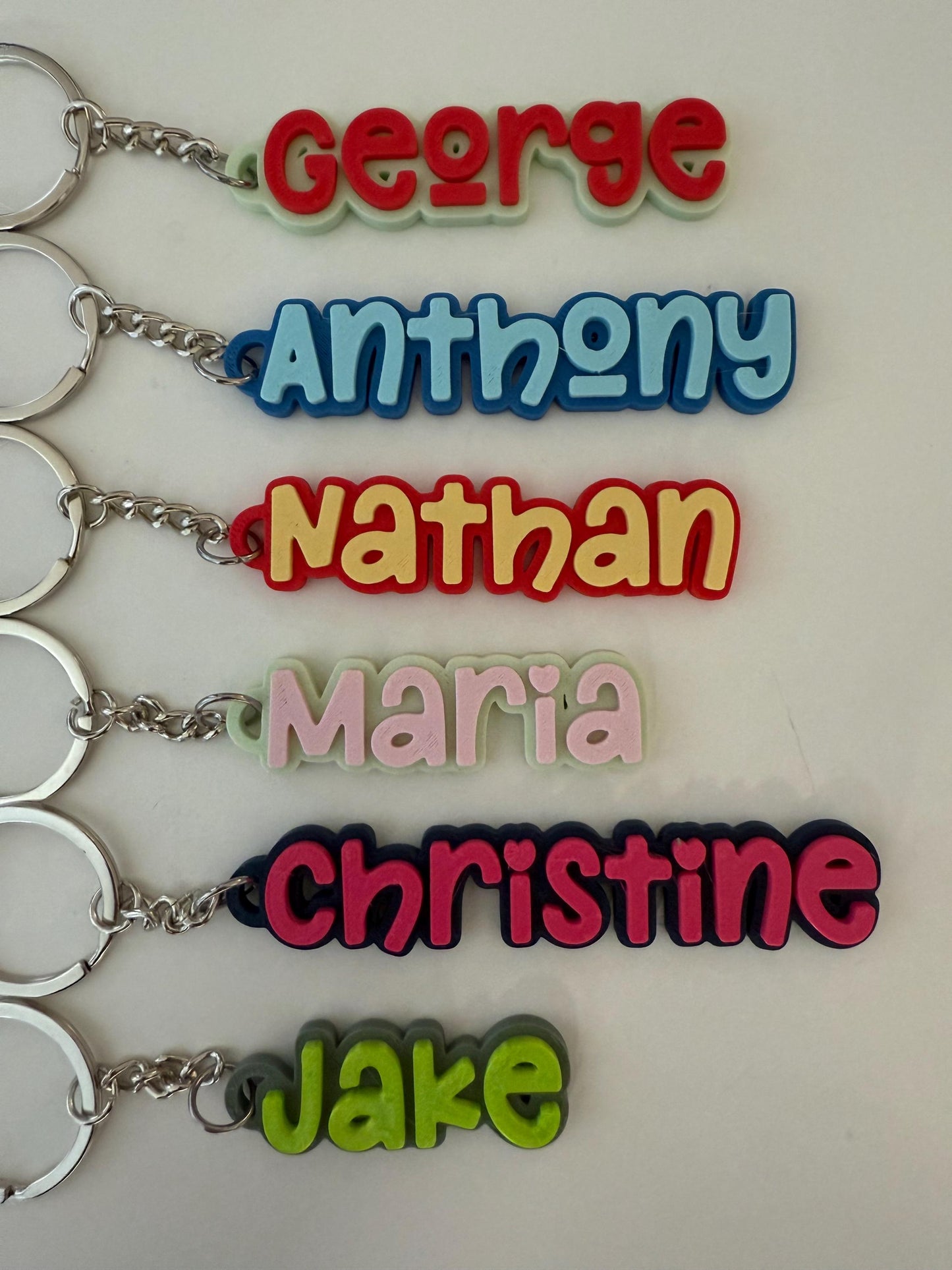 Bubbly Name Keychain