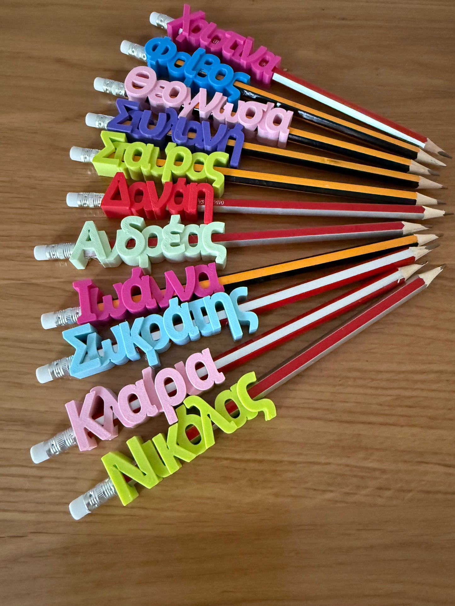 Pencil Name Tags: