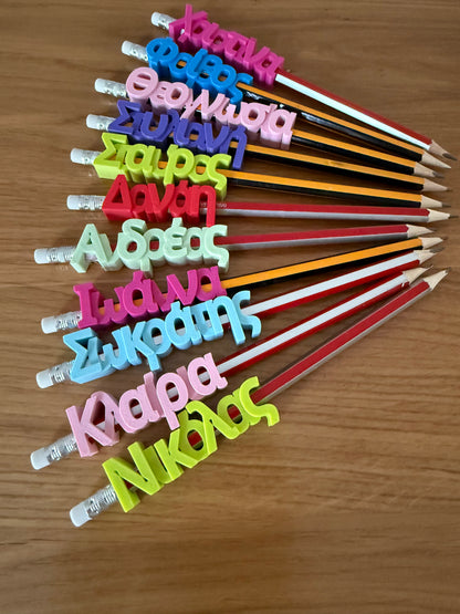 Pencil Name Tags: