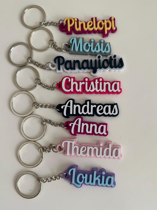 Funky Name Keychain