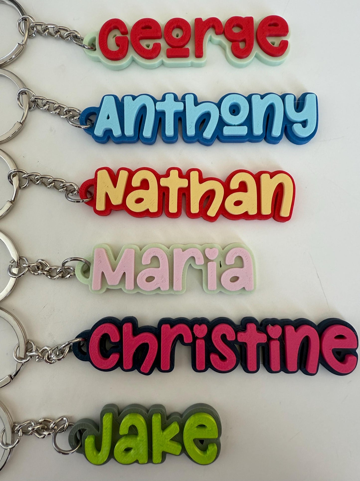 Bubbly Name Keychain
