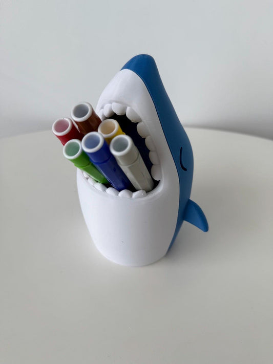 Shark Toothbrush & Pencil Holder