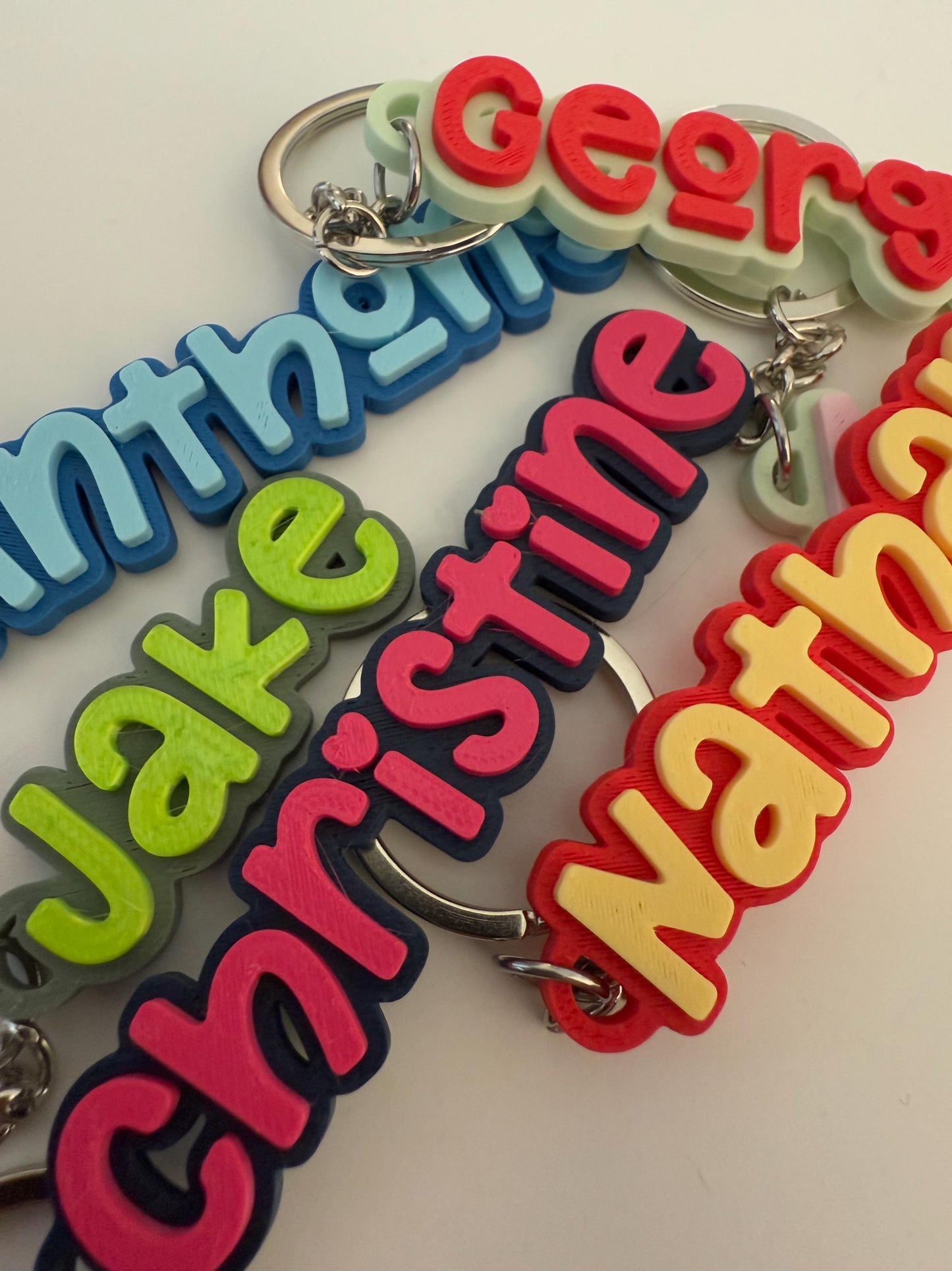 Bubbly Name Keychain