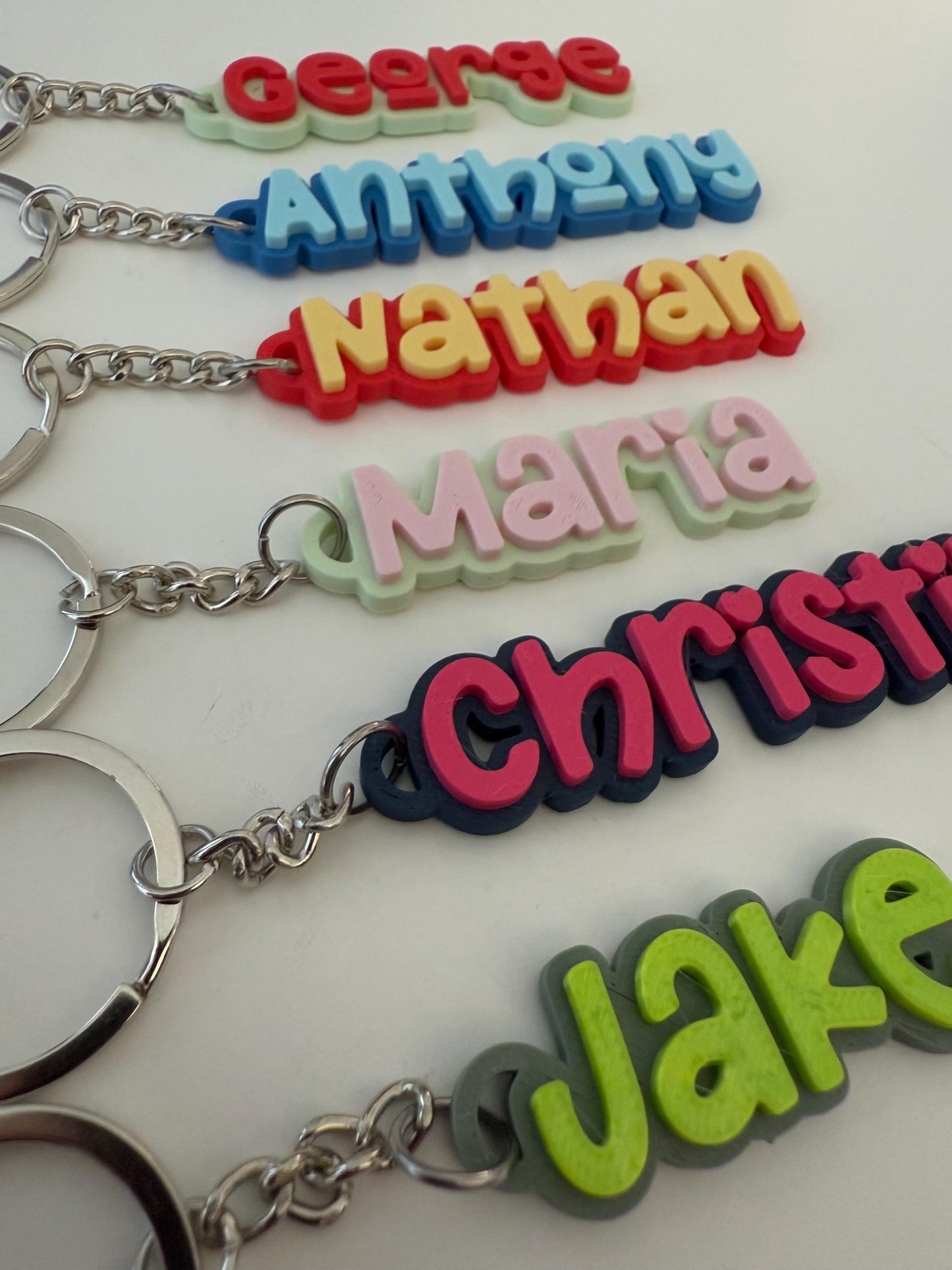 Bubbly Name Keychain