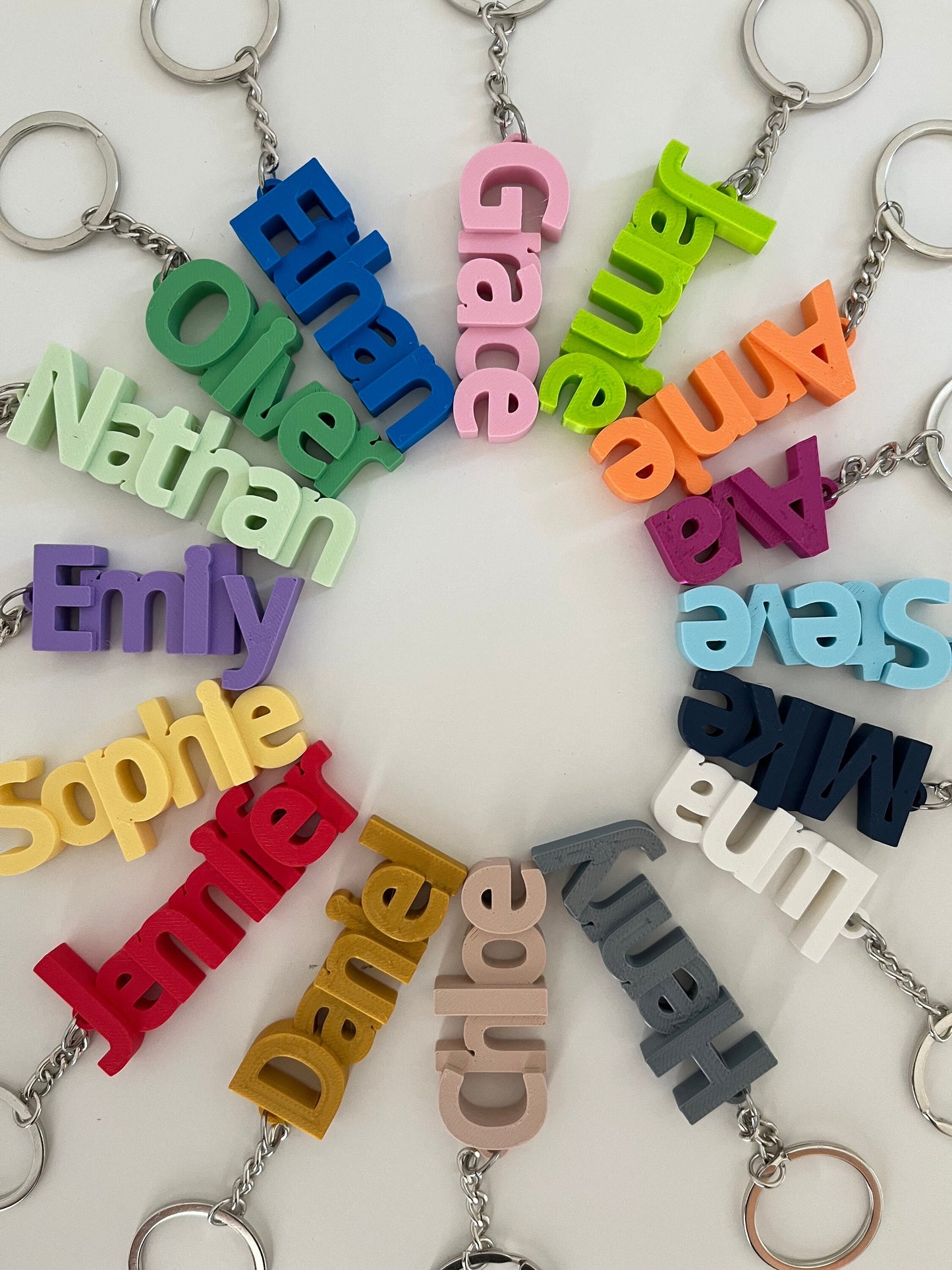 Personalized 3D Name Keyring - Personalized keychain - Customizable Keychains - School Bag - Birthday gifts