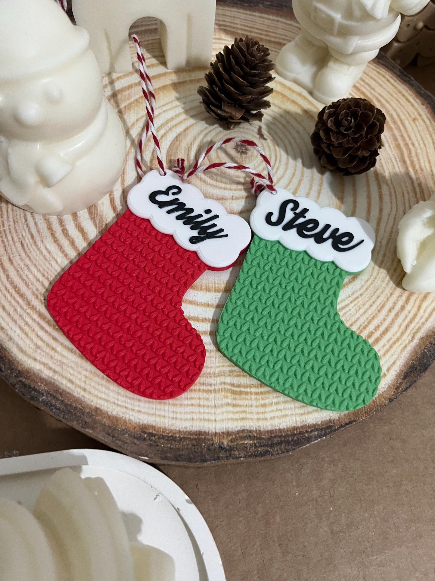 Personalized Christmas Tree Ornaments with Custom Name - Unique Holiday Decor & Keepsake Gifts for Family, Kids and party